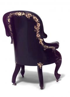 English Victorian Lacquered Berga Arm Chair - 1404080