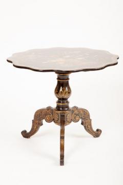 English Victorian Lacquered Tilt Top Table - 1215763