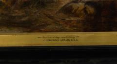 English Victorian Landscape of Boy with Dog and Bulls - 4516273