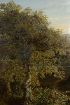 English Victorian Landscape of Boy with Dog and Bulls - 4516277