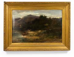 English Victorian Landscape of Cows by a Stream - 4516303