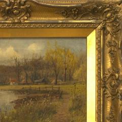 English Victorian Landscape of Lake House - 4516899