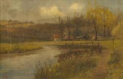 English Victorian Landscape of Lake House - 4539828