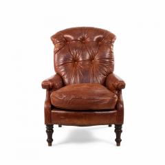 English Victorian Leather Easy Chair - 1404212