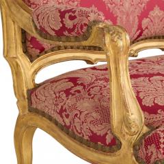 English Victorian Louis XV Style Giltwood Sofa - 4663042