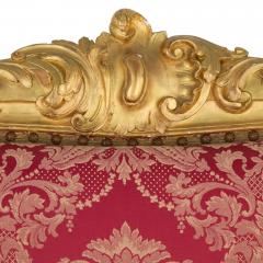 English Victorian Louis XV Style Giltwood Sofa - 4663044