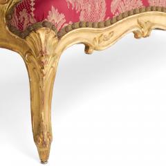 English Victorian Louis XV Style Giltwood Sofa - 4663045