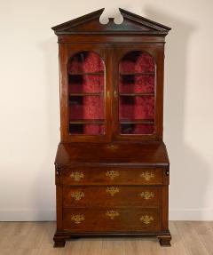 English Victorian Mahogany Secretary Desk with Bookcase circa 1860 - 2689928