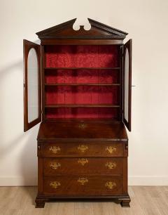 English Victorian Mahogany Secretary Desk with Bookcase circa 1860 - 2689930