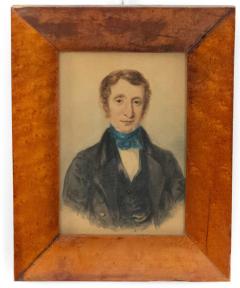 English Victorian Male Watercolor Portrait 4 - 3185688
