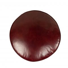 English Victorian Maroon Leather Bench - 1420667