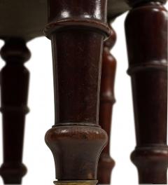 English Victorian Maroon Leather Bench - 4658346