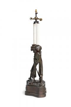 English Victorian Metal Figural Table Lamp - 4171010