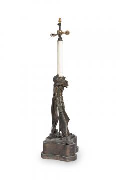 English Victorian Metal Figural Table Lamp - 4171012