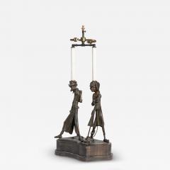 English Victorian Metal Figural Table Lamp - 4196051