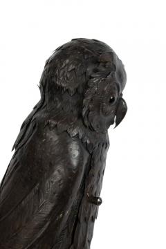 English Victorian Metal Owl Table Lamp - 4635801