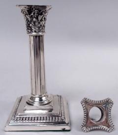 English Victorian Neoclassical Sterling Silver Candlesticks 1882 - 4126015