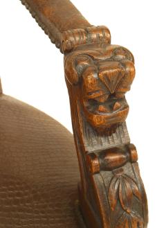 English Victorian Oak Arm Chair - 1402810