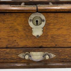 English Victorian Oak Tantalus Set - 3195853