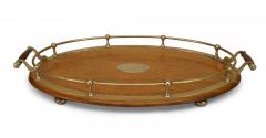 English Victorian Oak and Silver Tray - 4322544