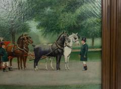 English Victorian Oil Painting of Stage Coach - 4654118