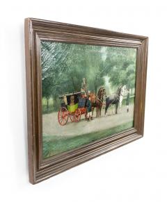 English Victorian Oil Painting of Stage Coach - 4654119
