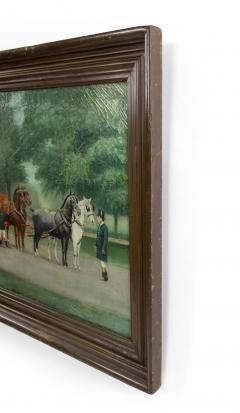 English Victorian Oil Painting of Stage Coach - 4654123