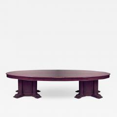 English Victorian Oval Mahogany Conference Table - 1431666