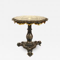 English Victorian Paper Mache Lacquered End Table - 1443712