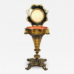 English Victorian Paper Mache Lacquered Sewing Table - 1443711
