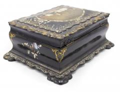 English Victorian Papier Mache Box - 4321387
