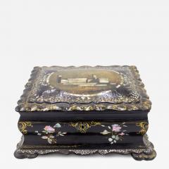 English Victorian Papier Mache Box - 4325786