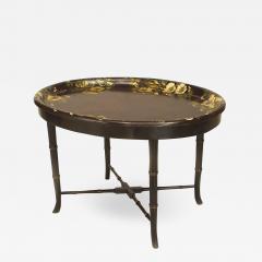 English Victorian Papier Mache Floral Coffee Table - 1439510