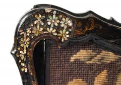 English Victorian Papier Mache Lacquered Fire Screen - 4200784