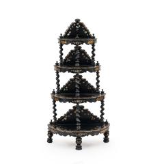 English Victorian Papier Mache etagere - 4170704