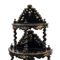 English Victorian Papier Mache etagere - 4170705