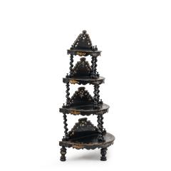 English Victorian Papier Mache etagere - 4170706