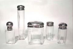 English Victorian Perfume Bottles in Leather Case - 4201087