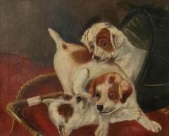 English Victorian Puppies Oil Painting - 4539809