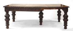 English Victorian Renaissance Revival Oak Dining Table - 1429773