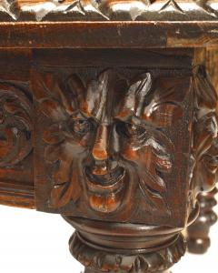 English Victorian Renaissance Revival Oak Dining Table - 1429776