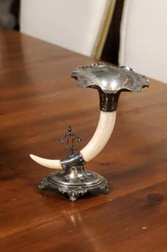 English Victorian Rodgers Sons 19th Century Game Animal Horns on Silver Mounts - 3485569