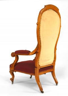 English Victorian Satinwood Arm Chair - 1404065