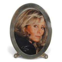 English Victorian Silver Oval Picture Frame - 4717191