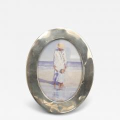 English Victorian Silver Oval Picture Frame - 4733386