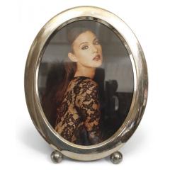 English Victorian Silver Oval Picture Frame - 4742212
