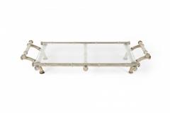 English Victorian Silver Plate Bamboo Tray - 4669205