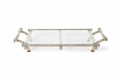 English Victorian Silver Plate Bamboo Tray - 4669209