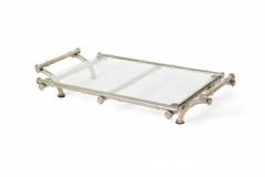 English Victorian Silver Plate Bamboo Tray - 4669210