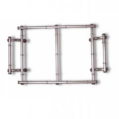 English Victorian Silver Plate Bamboo Tray - 4740345